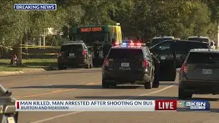 Man dead, suspect in custody after shooting aboard Wichita city bus