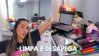 LIMPANDO E  ORGANIZANDO A PENTEADEIRA! DESAPEGOS DE MAQUIAGEM
