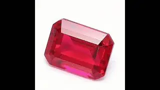 Emerald Cut Lab Grown Ruby - MoissaniteCo.com