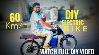 Homemade electric bike | 70cc bike converted into electric with 48v 1000w kit | full diy video