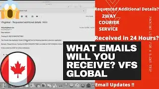 Email Updates from VFS GLOBAL in the 2 Way Courier Service EXPLAINED ! REQUESTED ADDITIONAL DETAILS?
