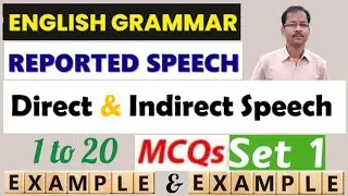 Direct Indirect speech practice set 1 | Direct and Indirect speech Quiz - 1 | reported speech mcq