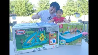 Father and Daughter Slam n Curve slide Little Tikes Review Part 1