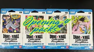 I unboxing 4 Dragon Ball card game MANGA Booster 02  I think I found a rare one!?