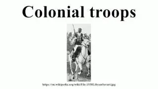 Colonial troops