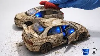 The surreal Cleaning Process of a 1:24 Scale Lexus and Mitsubishi After an Extreme Off-Roading