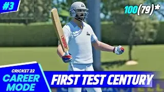 #3 My Best Inning & My First Test Century - My Best Inning - Cricket 22 Career Mode