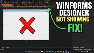 Visual Studio Form Design Not Showing or Missing Fixed 100%