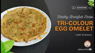 Tri-Colour Egg Omelet | Quick & Healthy Breakfast Recipe 🍳🌈