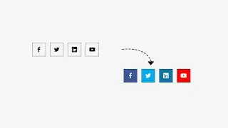 How to create social media button hover effect using html and css