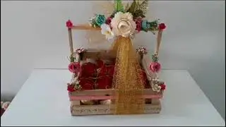 wedding tray decoration| Indian wedding gifting tray decoration ideas|diy saree & ginni decoration