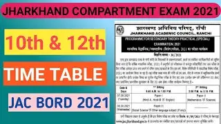 Jharkhand Board Supplementary Exam 2021 | Time Table Routine ||