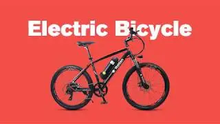 Rattan 26 inch Aluminum Electric Mountain Bike Shimano 7 Speed E-Bike 36V 10.4Ah Lithium Battery
