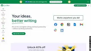 Write smarter, clearer, and faster&mdash;let QuillBot polish every word.