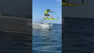 JETBOARD MOTOSURF OLLIE OVER RUBBER  SWIMING POOL