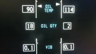 B737 LOWER DU; engine oil quantity drops, oil temperature rises