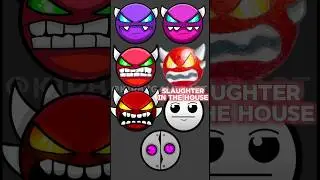 Geometry Dash: Сложность Демона: Имена лиц: Арт-версия 2! #geometrydash #art
