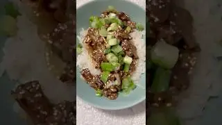 beyond steak (inspired by korean bbq beef) #cookingshorts #veganfood #beyondmeat #plantbased #vegan