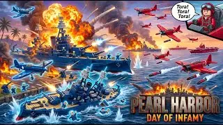 LEGO Pearl Harbor - BLUE vs RED Army Surprise Attack - Epic WW2 Battle ⚓💥