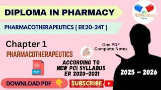 Chapter 1 : Pharmacotherapeutics Notes | Pharmacotherapeutics | D.Pharmacy (2025-2026)