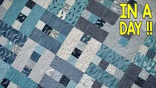 Shipping Lanes | Scrappy Quilt Pattern | Twin and Throw Size Available |  Beginner Friendly | Fast
