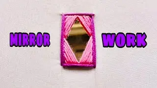 mirror work tutorial ll rectangle mirror work ll hand work ll