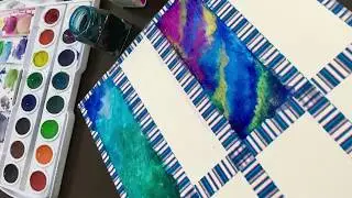 Watercolor Galaxy bookmark - Video Tutorial