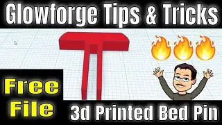 A 3D printed Glowforge Bed Pin. Free File on Thingiverse & Tinkercad
