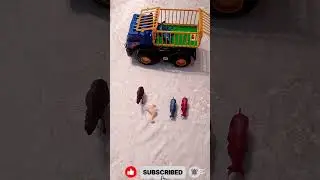 Kids Toy Truck and Animal Figures Review#kids #asmr #funny #animals