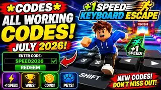 *CODES* ALL WORKING CODES FOR +1 SPEED KEYBOARD ESCAPE JULY 2026! ROBLOX SPEED KEYBOARD ESCAPE CODES