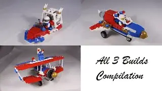 Lego Creator 31076 Daredevil Stunt Plane All 3 Builds Compilation