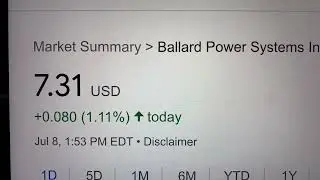 🔴 Ballard Power Systems Inc. BLDP Stock Trading Facts 🔴
