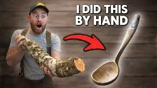 From a Crooked Log to a Perfect Spoon &mdash; Hand Carved ASMR