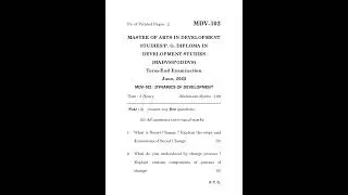 MDV - 102   June 2023 Question Paper