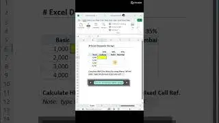 use of mixed cell reference with array #excel #exceltips #cellreference
