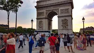 Paris France - 4K Evening Walk in Paris - Paris Summer Walk 30&deg;