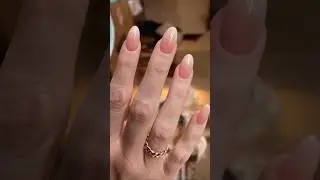 natural nail look with clear gel extensions! (Barely there nude nail look!)