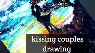 Kissing Couples Drawing💖💞💓#couple couples #drawing #kissing #shortsfeed #shorts #shots #painting#yt