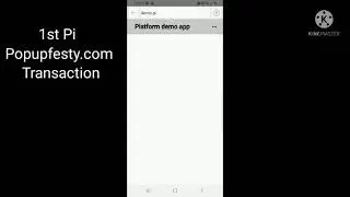#Cryptobit Pi Devloper App 1st Transer.  Building Metaverse: Popupfesty.com Payment Application Test