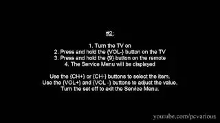How to Access Service Menu in Toshiba TV