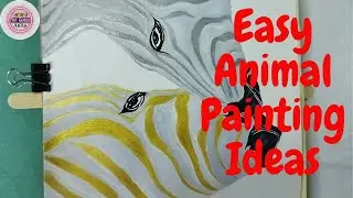 Easy Animal Painting Idea for Beginners / Zebra Painting /How To Draw Animal