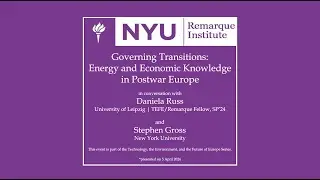Governing Transitions: Energy and Economic Knowledge in Postwar Europe
