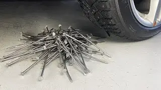 Crushing Crunchy & Soft Things by Car! - EXPERIMENT: CAR vs NAILS