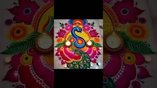 Attractive peacock rangolis #rangoli #viralvedio #trendingshorts #shorts #today