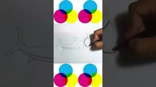 HOW TO DRAW SHARK! EASY SHARK DRAWING!  SHARK DRAWING PROCESS! EASY DRAWING FOR KIDS! CUTE SHARK !