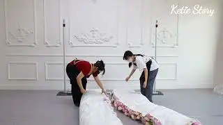 How To Set Up 5D Pink Purple Flower Wall in 5 Mins