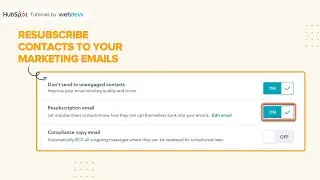How to resubscribe contacts to your marketing emails in HubSpot
