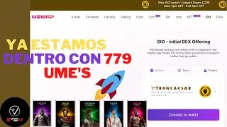 Entramos en el nuevo IDO de de #CAESAR 🤑 ☑️😍 con 779 UME en USWAP