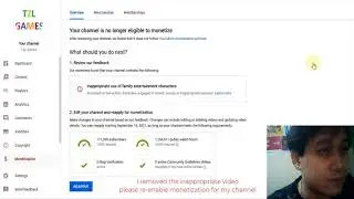 please re enable monetization for my channel