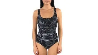 Speedo Line Drawn Floral Princess Seam One Piece | SwimOutlet.com